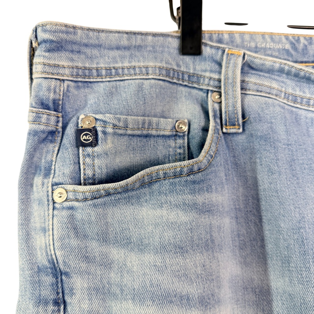 AG Adriano Goldschmied The Graduate Tailored Leg Light Wash Blue Jeans Mens 38R - Picture 7 of 10